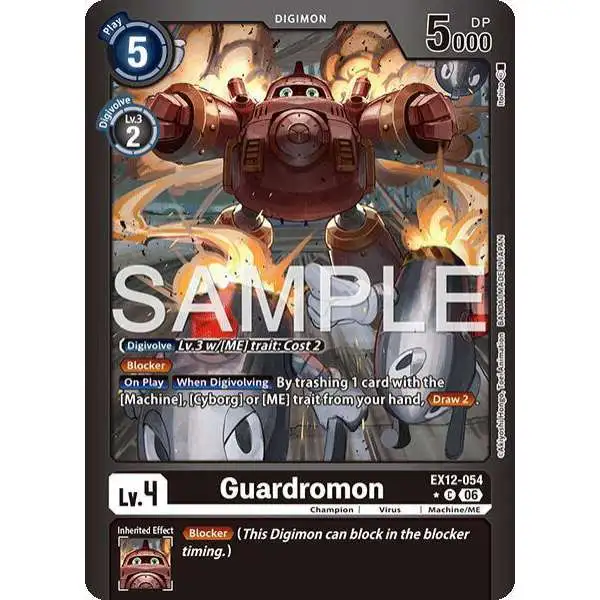 Digimon Trading Card Game Digital World Shambala Common Guardromon EX12-054 [Limited Foil]
