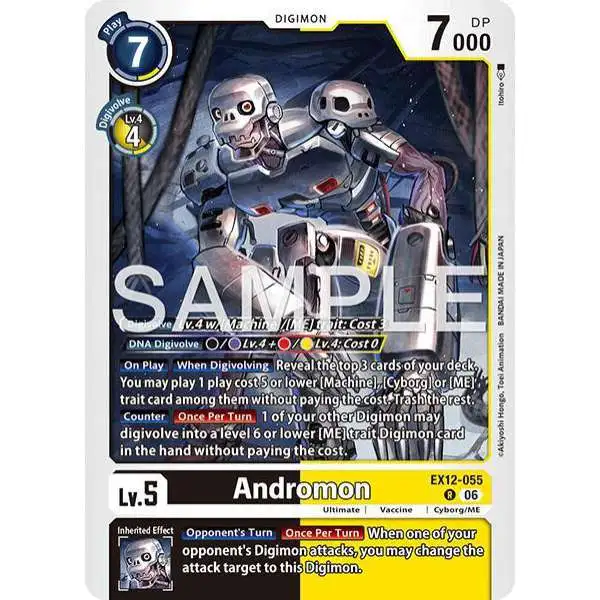 Digimon Trading Card Game Digital World Shambala Rare Andromon EX12-055