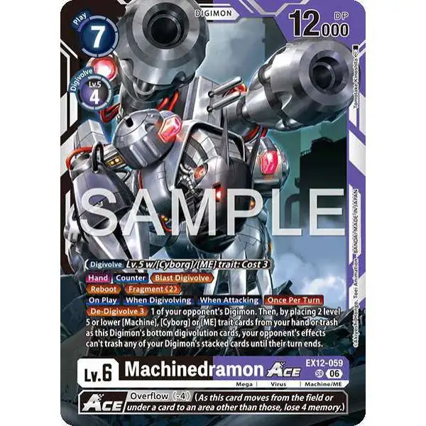 Digimon Trading Card Game Digital World Shambala Super Rare Machinedramon ACE EX12-059