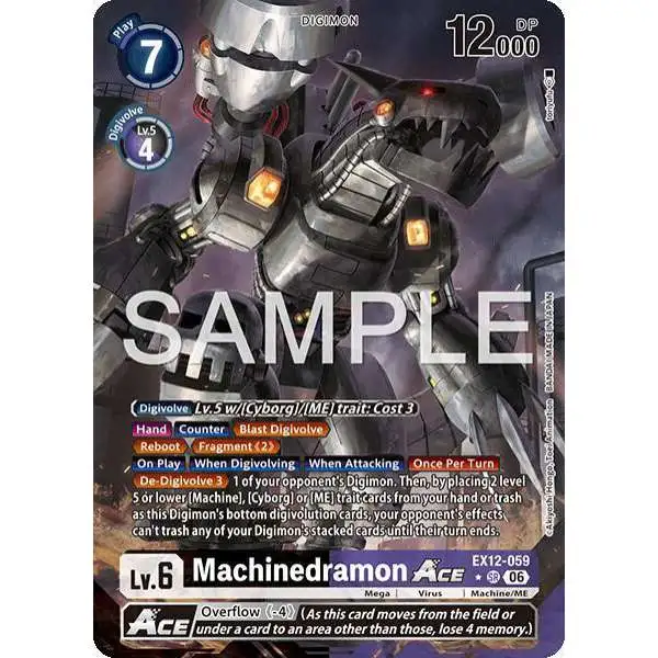 Digimon Trading Card Game Digital World Shambala Super Rare Machinedramon ACE EX12-059 [Alternate Art]