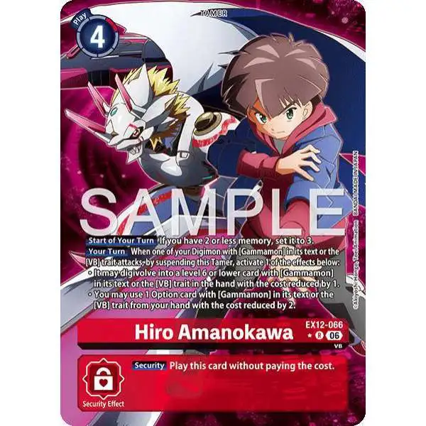 Digimon Trading Card Game Digital World Shambala Rare Hiro Amanokawa EX12-066 [Alternate Art]