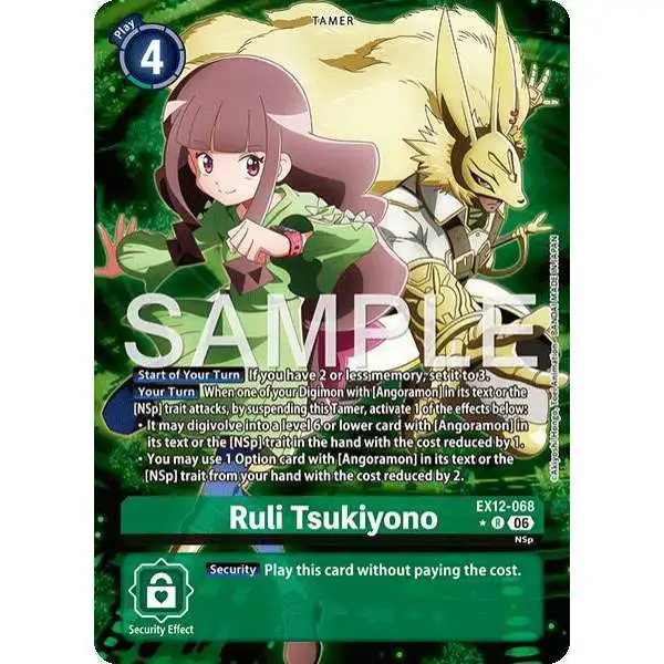 Digimon Trading Card Game Digital World Shambala Rare Ruli Tsukiyono EX12-068 [Alternate Art]