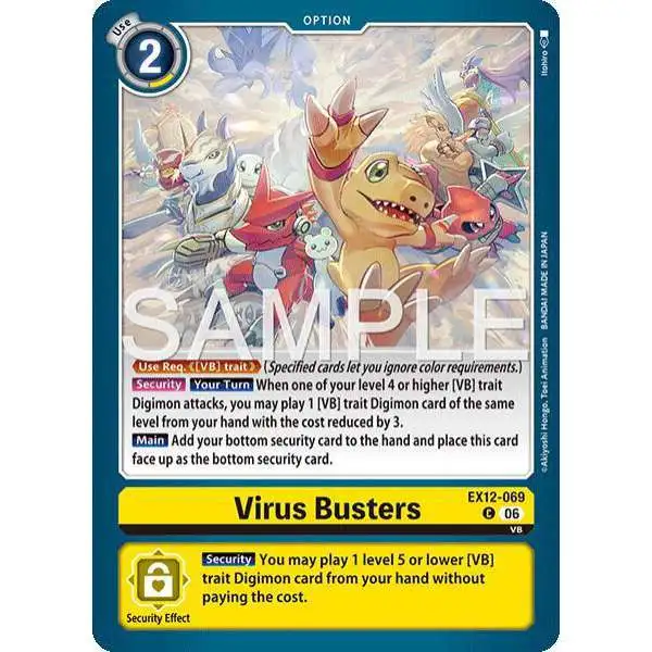 Digimon Trading Card Game Digital World Shambala Common Virus Busters EX12-069
