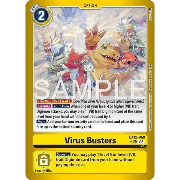 Digimon Trading Card Game Digital World Shambala Common Virus Busters EX12-069 [Limited Foil]