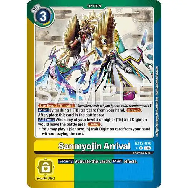 Digimon Trading Card Game Digital World Shambala Common Sanmyojin Arrival EX12-070 [Limited Foil]