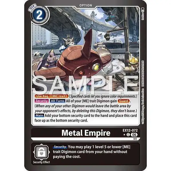 Digimon Trading Card Game Digital World Shambala Common Metal Empire EX12-072 [Limited Foil]