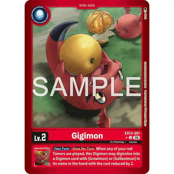 Digimon Trading Card Game Chivalrous XIII Uncommon Gigimon EX13-001 [Limited Foil]