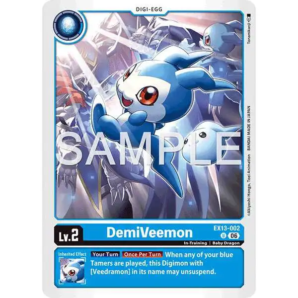 Digimon Trading Card Game Chivalrous XIII Uncommon DemiVeemon EX13-002