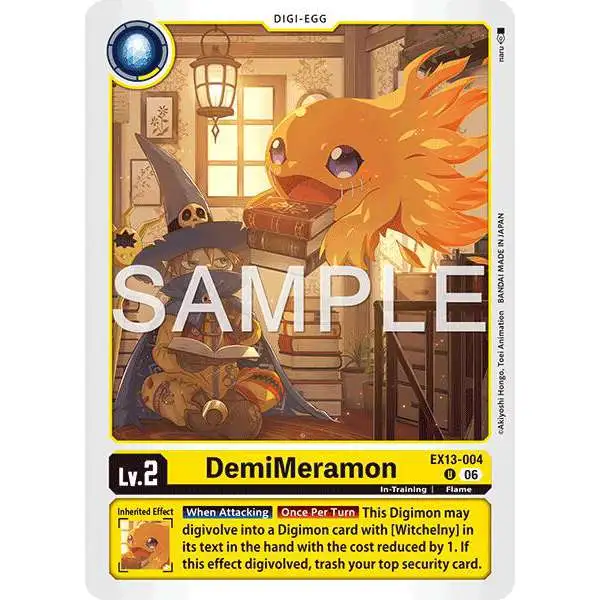 Digimon Trading Card Game Chivalrous XIII Uncommon DemiMeramon EX13-004
