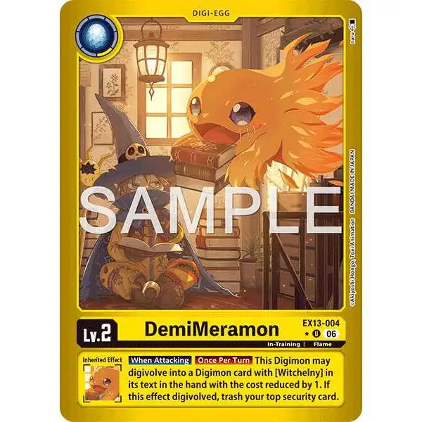 Digimon Trading Card Game Chivalrous XIII Uncommon DemiMeramon EX13-004 [Limited Foil]