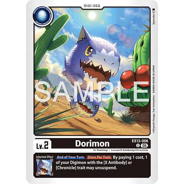 Digimon Trading Card Game Chivalrous XIII Uncommon Dorimon EX13-006
