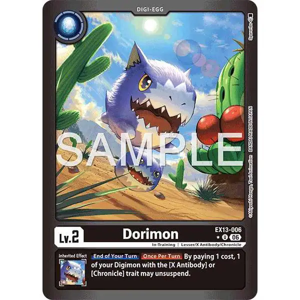Digimon Trading Card Game Chivalrous XIII Uncommon Dorimon EX13-006 [Limited Foil]