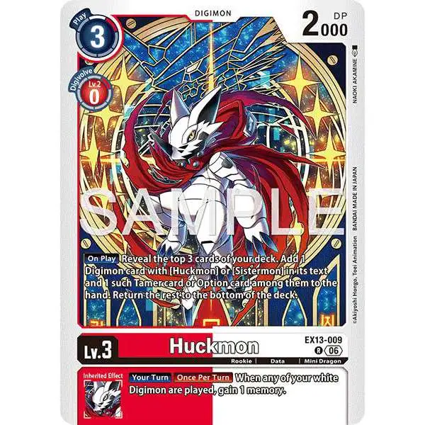 Digimon Trading Card Game Chivalrous XIII Rare Huckmon EX13-009