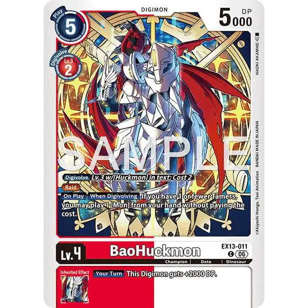 Digimon Trading Card Game Chivalrous XIII Common BaoHuckmon EX13-011