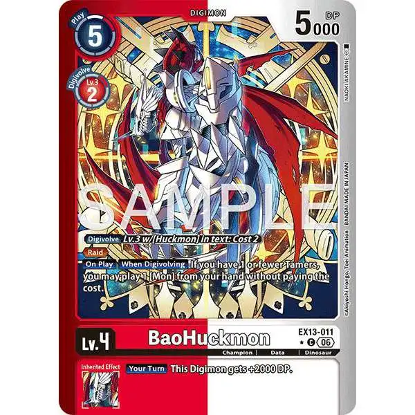 Digimon Trading Card Game Chivalrous XIII Common BaoHuckmon EX13-011 [Limited Foil]