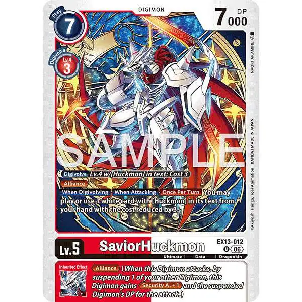 Digimon Trading Card Game Chivalrous XIII Uncommon SaviorHuckmon EX13-012