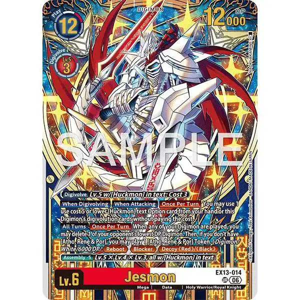 Digimon Trading Card Game Chivalrous XIII Ultimate Rare Jesmon EX13-014