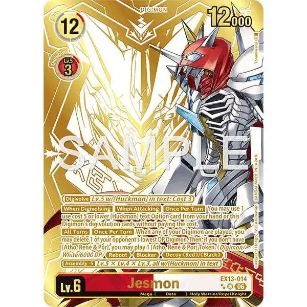 Digimon Trading Card Game Chivalrous XIII Ultimate Rare Jesmon EX13-014 [Rare Pull]