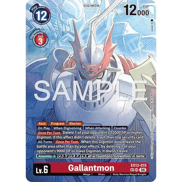 Digimon Trading Card Game Chivalrous XIII Super Rare Gallantmon EX13-015 [SP]