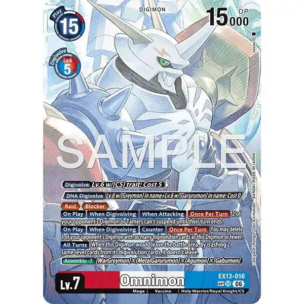 Digimon Trading Card Game Chivalrous XIII Super Rare Omnimon EX13-016 [SP]