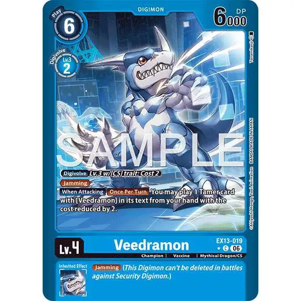Digimon Trading Card Game Chivalrous XIII Common Veedramon EX13-019 [Limited Foil]