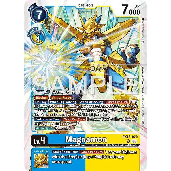 Digimon Trading Card Game Chivalrous XIII Super Rare Magnamon EX13-020