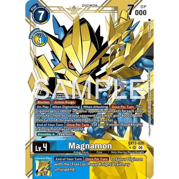 Digimon Trading Card Game Chivalrous XIII Super Rare Magnamon EX13-020 [Alternate Art]