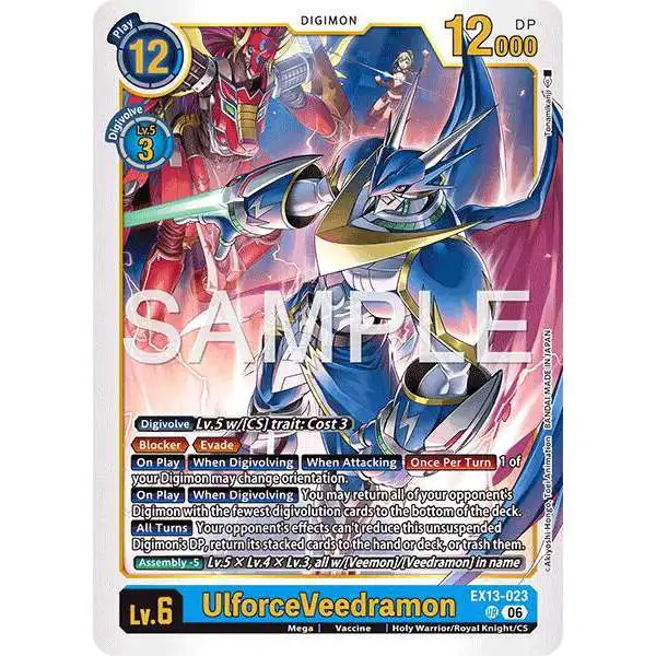 Digimon Trading Card Game Chivalrous XIII Ultimate Rare UlforceVeedramon EX13-023