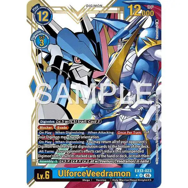 Digimon Trading Card Game Chivalrous XIII Ultimate Rare UlforceVeedramon EX13-023 [Alternate Art]