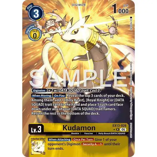 Digimon Trading Card Game Chivalrous XIII Rare Kudamon EX13-026 [Extended Art]