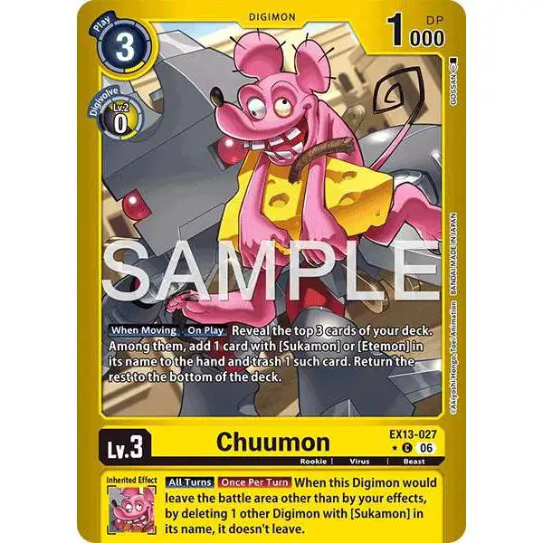 Digimon Trading Card Game Chivalrous XIII Common Chuumon EX13-027 [Limited Foil]