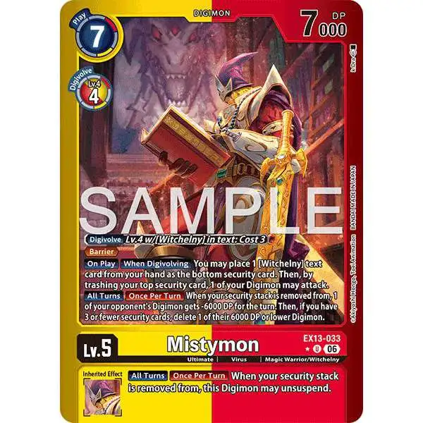 Digimon Trading Card Game Chivalrous XIII Uncommon Mistymon EX13-033 [Limited Foil]