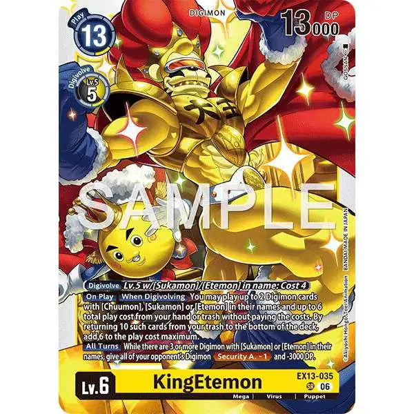 Digimon Trading Card Game Chivalrous XIII Super Rare KingEtemon EX13-035