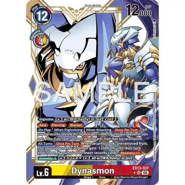 Digimon Trading Card Game Chivalrous XIII Super Rare Dynasmon EX13-037 [Alternate Art]