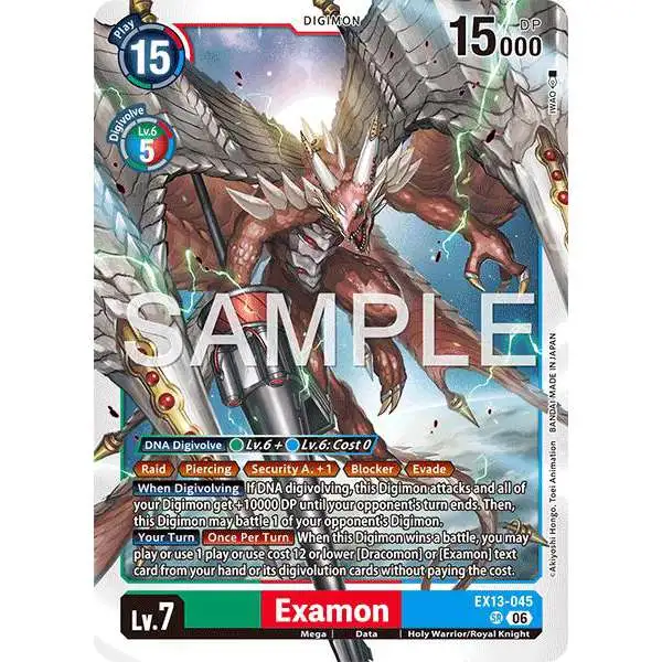 Digimon Trading Card Game Chivalrous XIII Super Rare Examon EX13-045