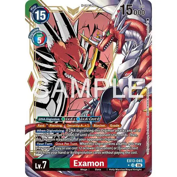 Digimon Trading Card Game Chivalrous XIII Super Rare Examon EX13-045 [Alternate Art]