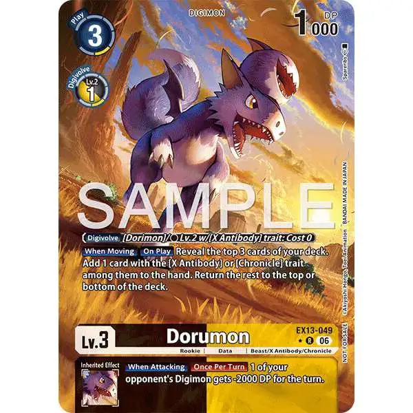 Digimon Trading Card Game Chivalrous XIII Rare Dorumon EX13-049 [Extended Art]