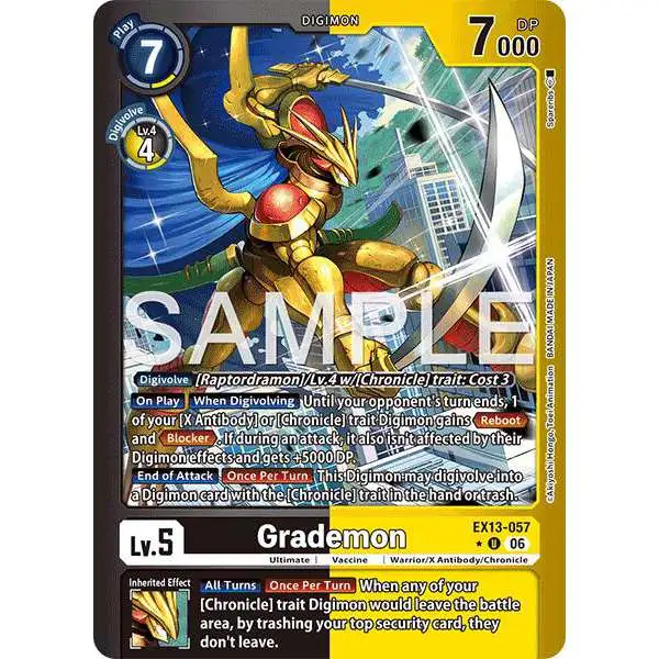 Digimon Trading Card Game Chivalrous XIII Uncommon Grademon EX13-057 [Limited Foil]