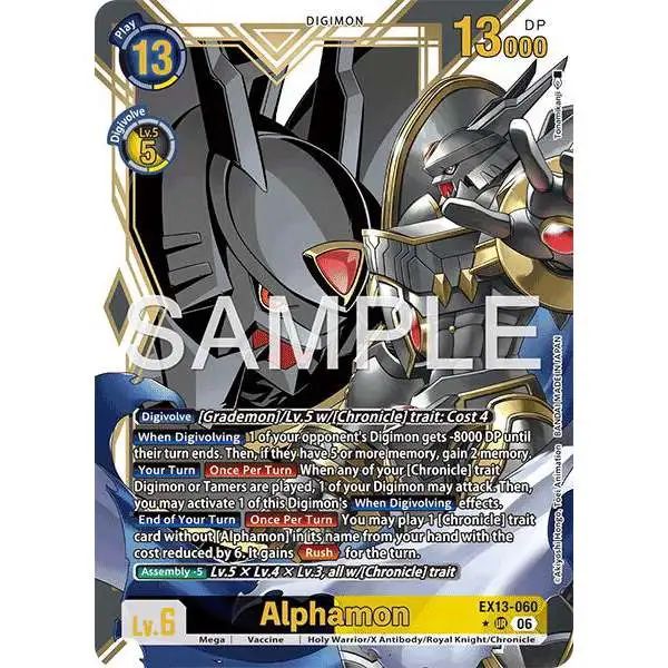 Digimon Trading Card Game Chivalrous XIII Ultimate Rare Alphamon EX13-060 [Alternate Art]