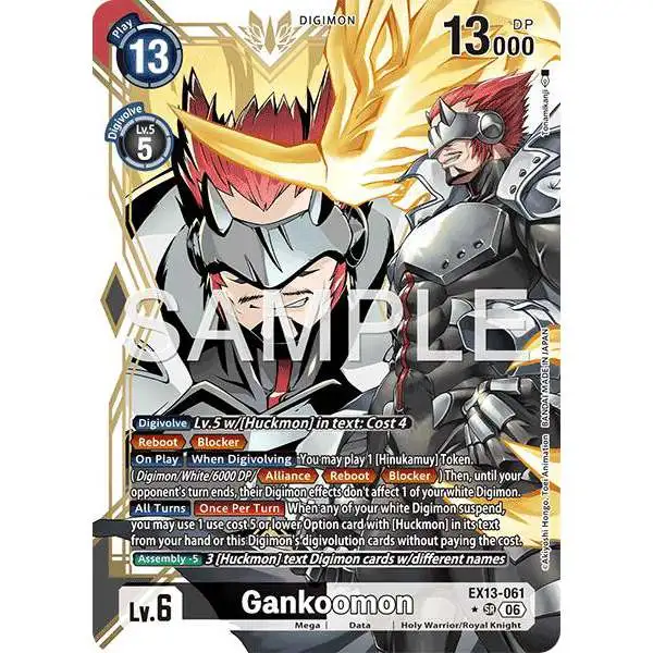 Digimon Trading Card Game Chivalrous XIII Super Rare Gankoomon EX13-061 [Alternate Art]
