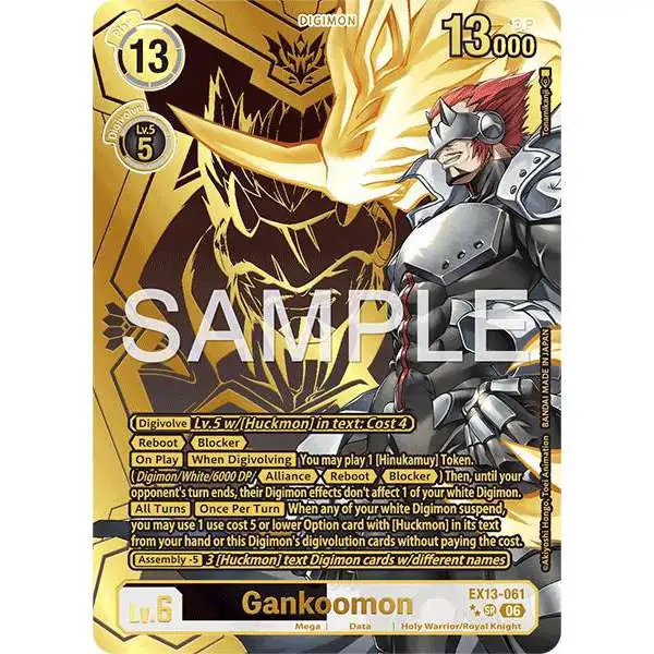 Digimon Trading Card Game Chivalrous XIII Super Rare Gankoomon EX13-061 [Rare Pull]