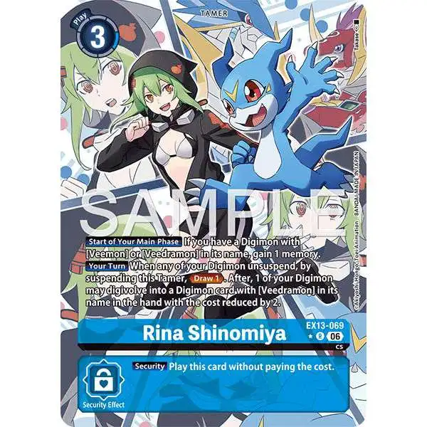 Digimon Trading Card Game Chivalrous XIII Rare Rina Shinomiya EX13-069 [Alternate Art]