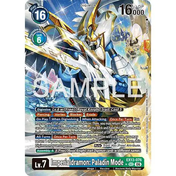 Digimon Trading Card Game Chivalrous XIII Secret Rare Imperialdramon: Paladin Mode EX13-076 [Alternate Art]