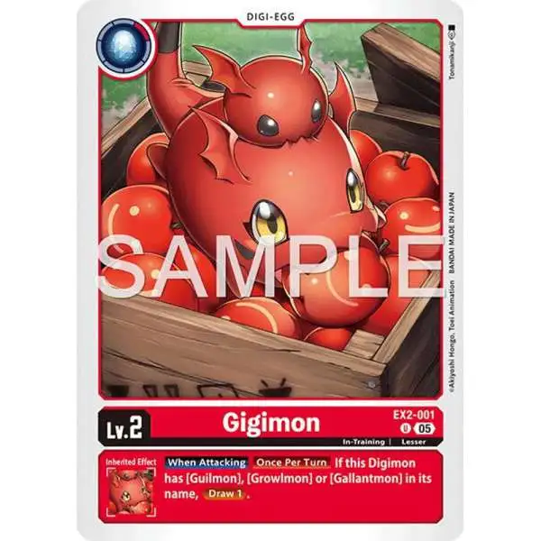 Trading Card Game Advanced Booster Digimon Generation Uncommon Gigimon EX2-001 [Reprint]