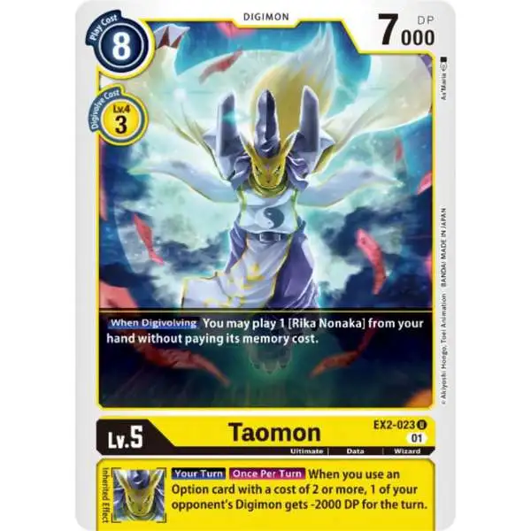 Digimon Trading Card Game Digital Hazard Uncommon Taomon EX2-023