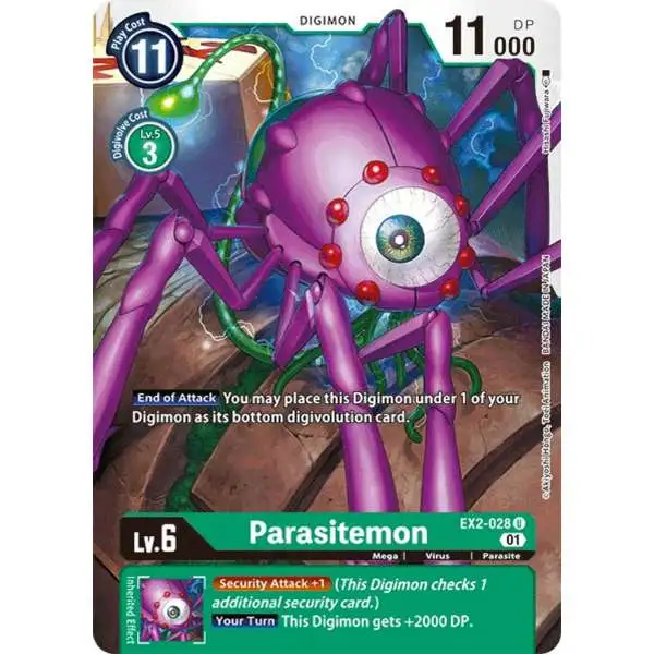 Digimon Digital Hazard Uncommon Parasitemon EX2-028