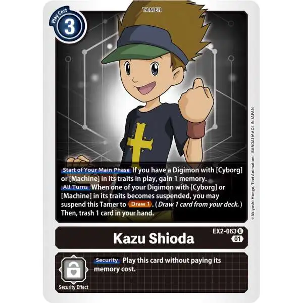 Digimon Trading Card Game Digital Hazard Uncommon Kazu Shioda EX2-063