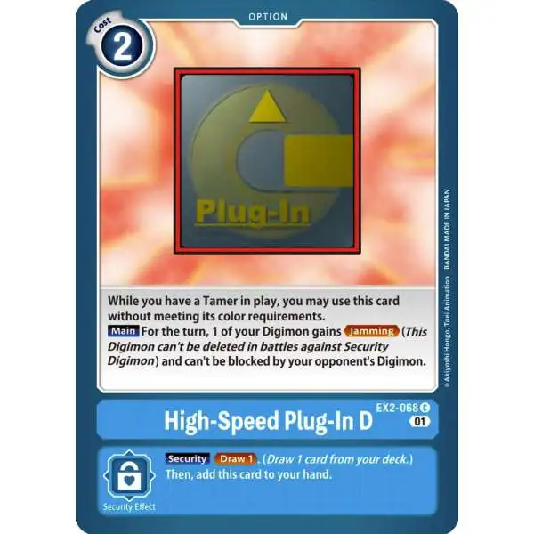 Digimon Trading Card Game Digital Hazard Common High-Speed Plug-In D EX2-068