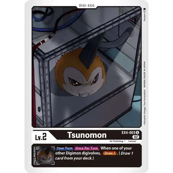 Digimon Trading Card Game Alternative Being Uncommon Tsunomon EX4-003