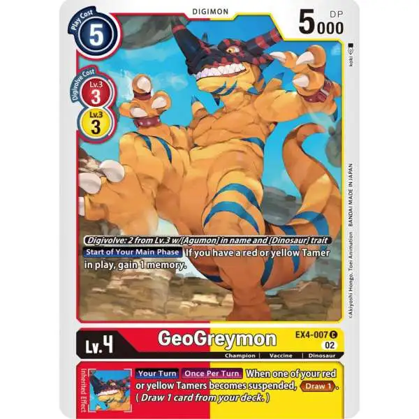 Digimon Trading Card Game Alternative Being Common GeoGreymon EX4-007